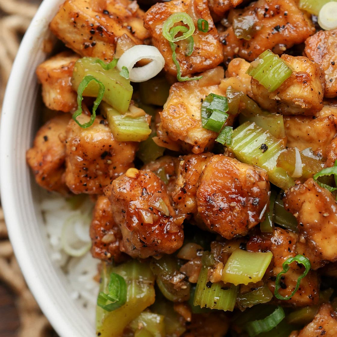 Celery Black Pepper Tofu