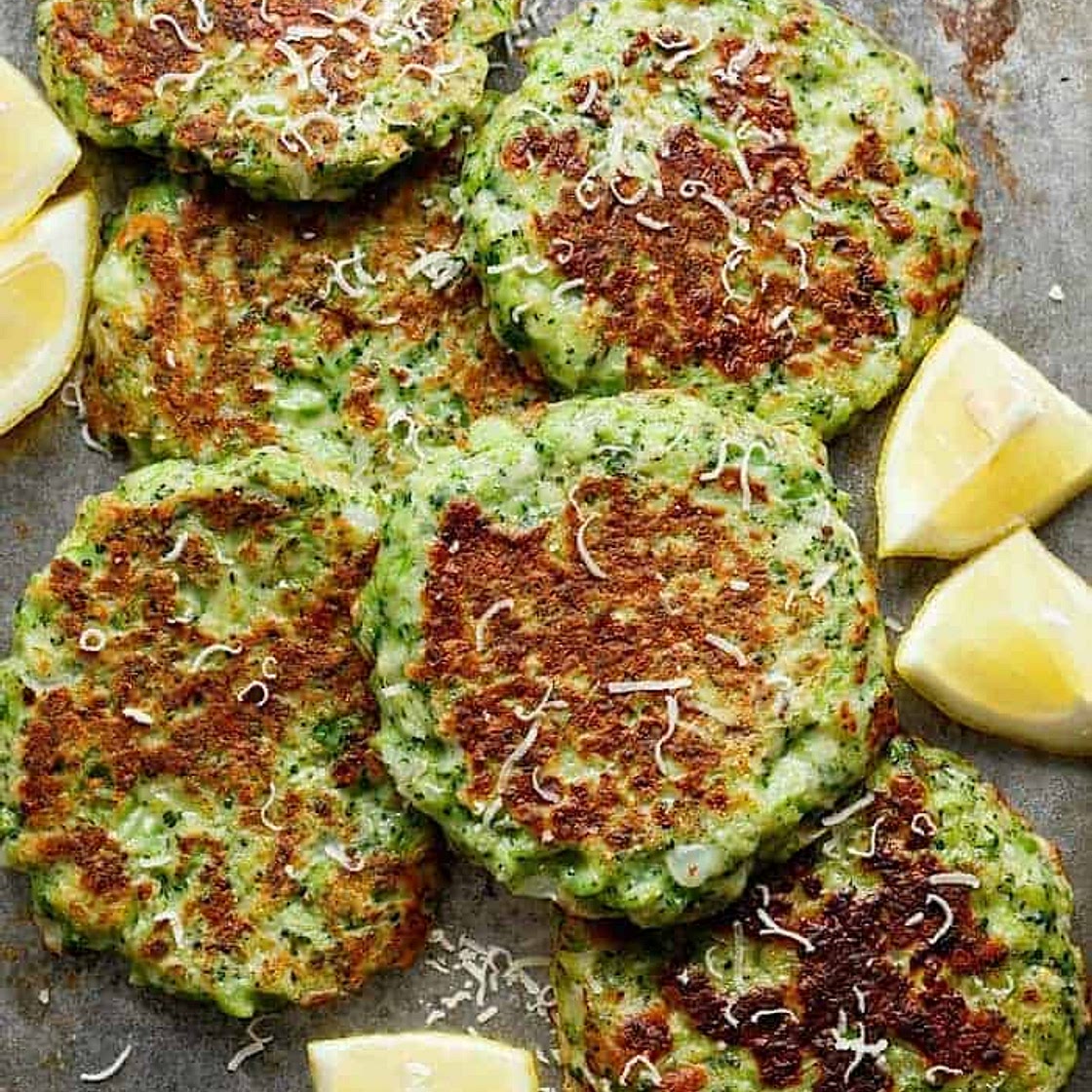 Crispy Broccoli Parmesan Fritters