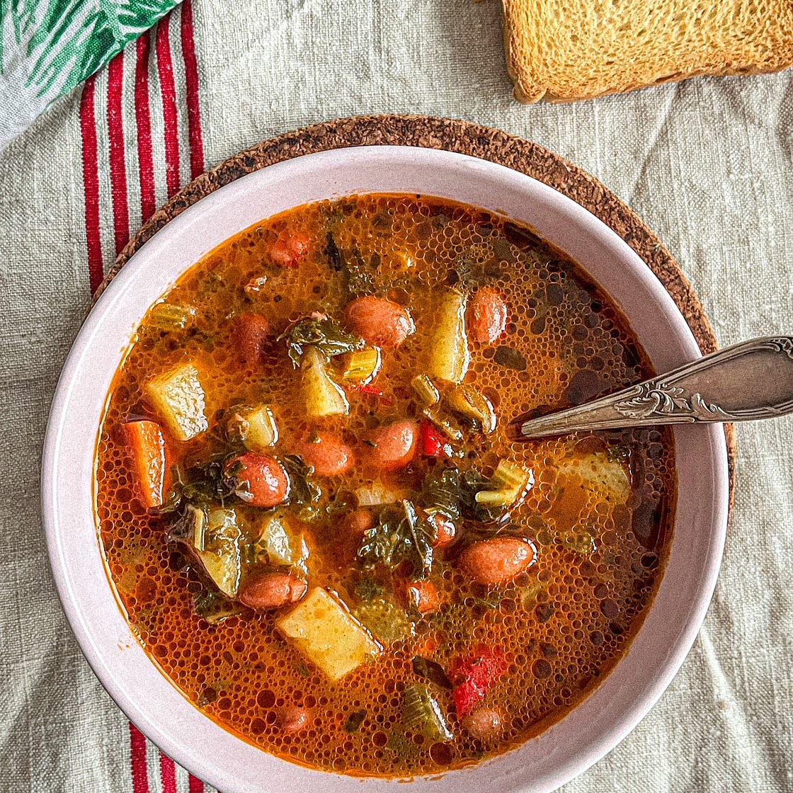 Italian Borlotti Beans Soup