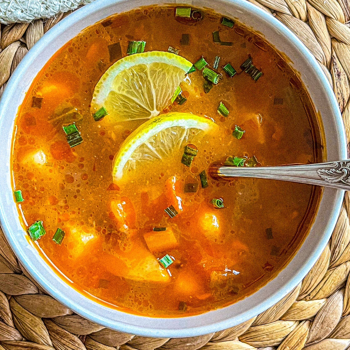 Norwegian Fish Soup with Cod (fiskesuppe med torsk)