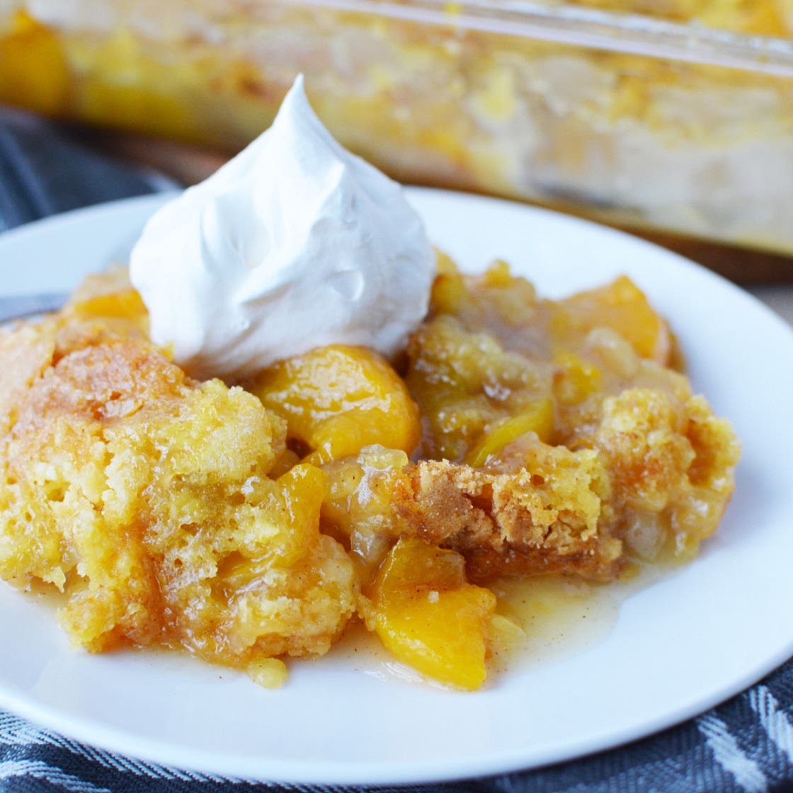 Peach Cobbler with Cake Mix