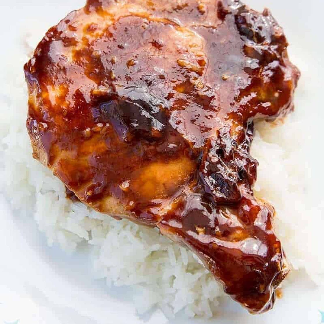 Saucy Brown Sugar Baked Pork Chops