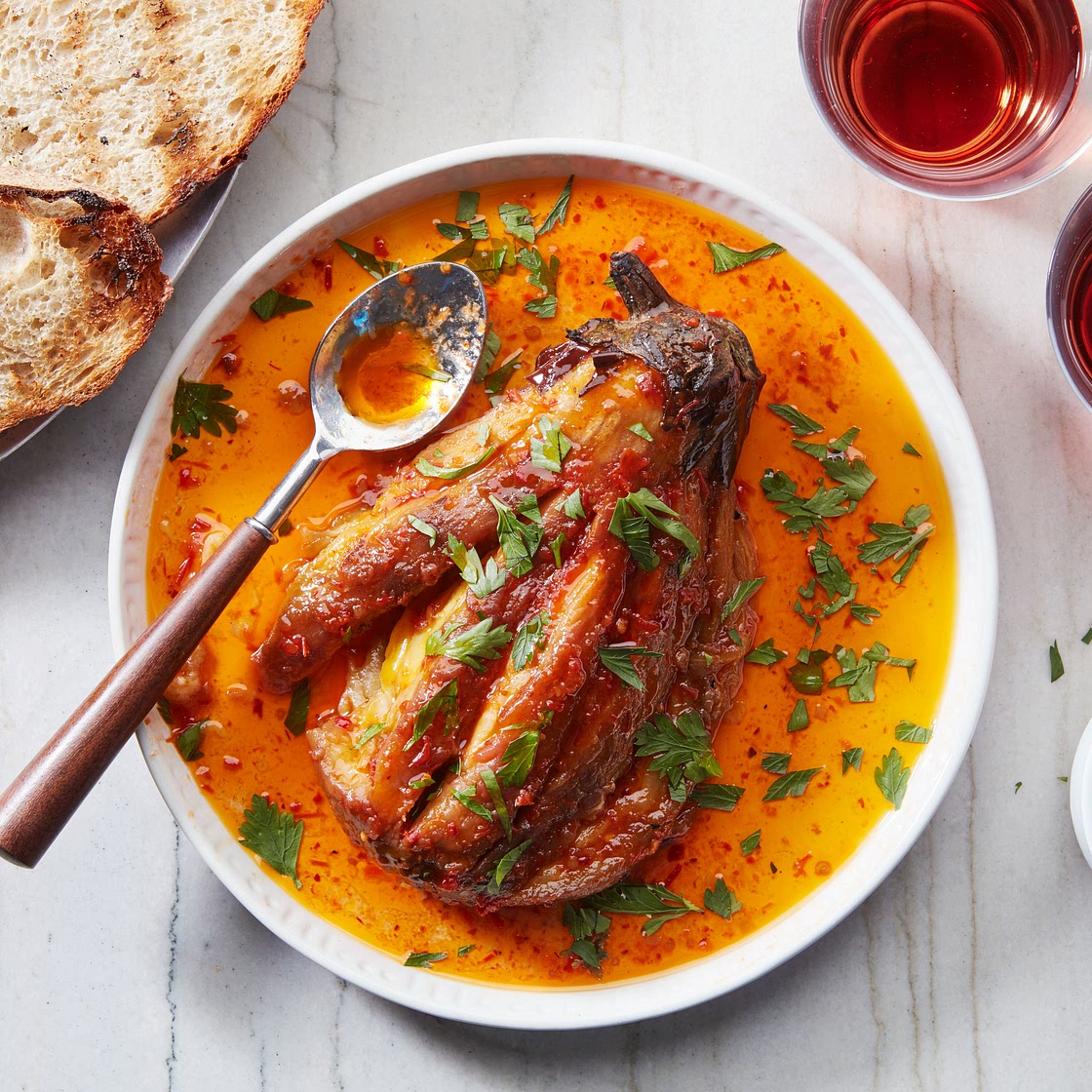 Grilled Whole Eggplant