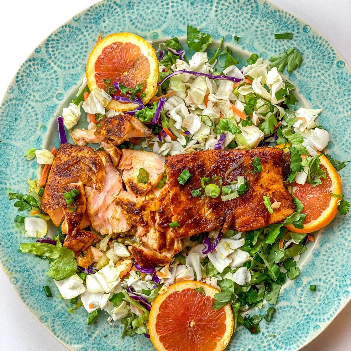 Turmeric Salmon with a Grapefruit Tamari Glaze
