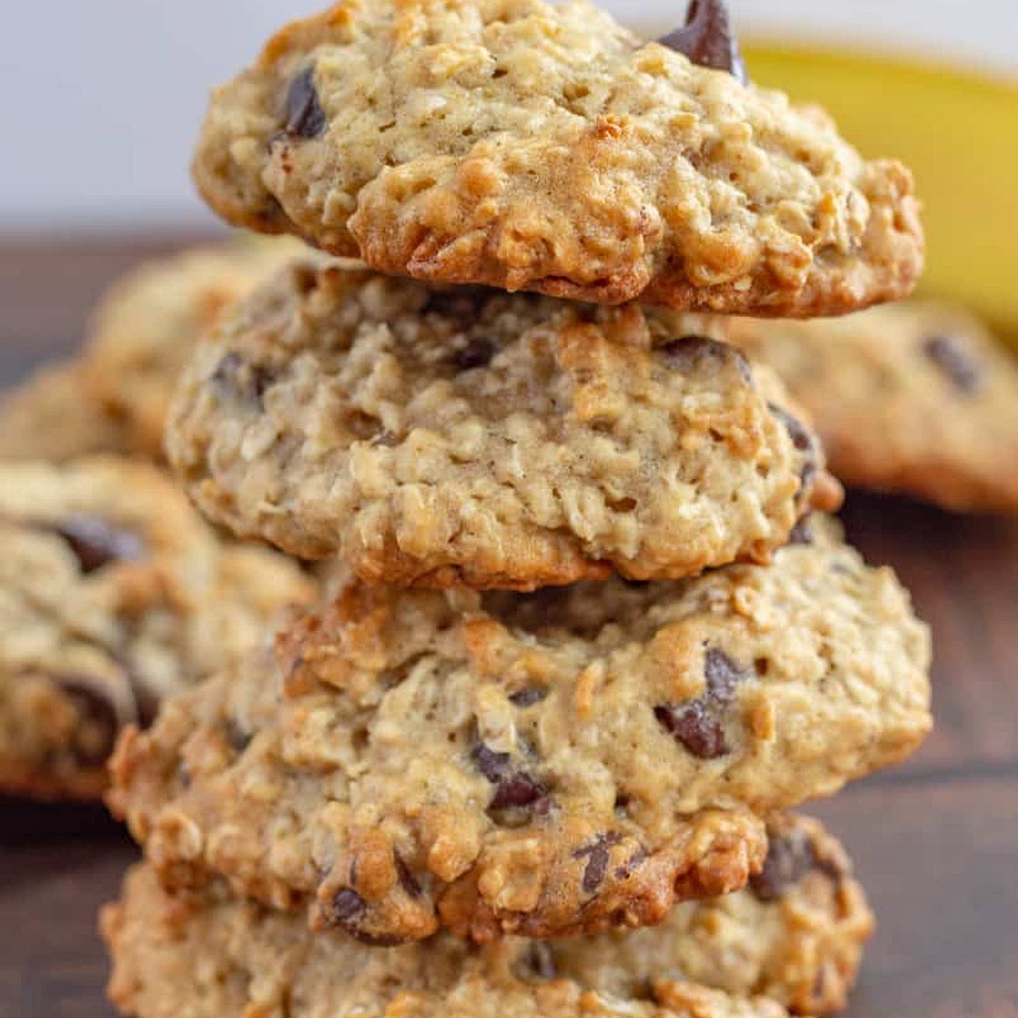 Banana Oatmeal Chocolate Chip Cookies