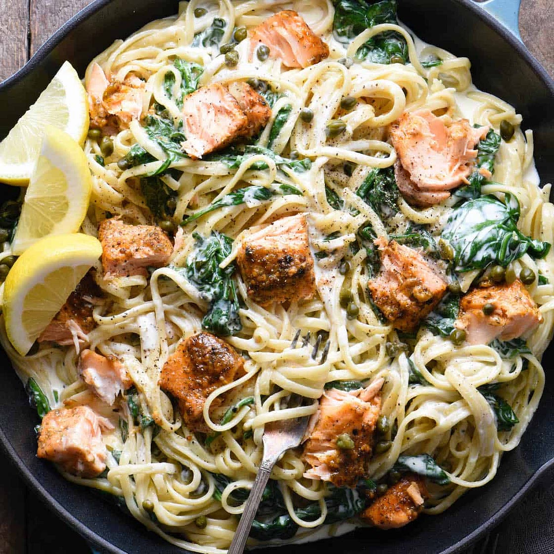The Best Creamy Salmon Pasta