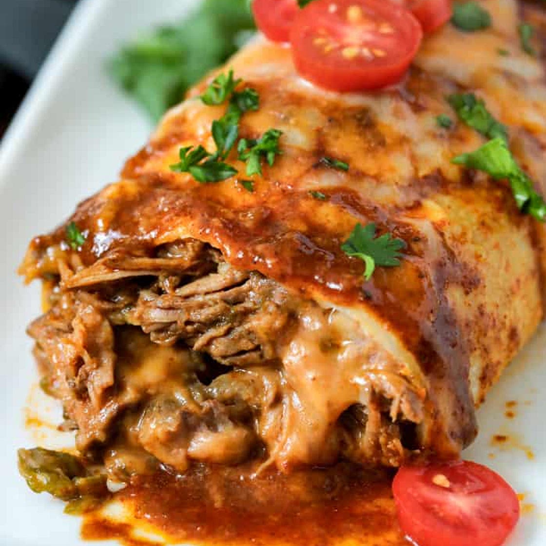 Slow Cooker Beef Burritos