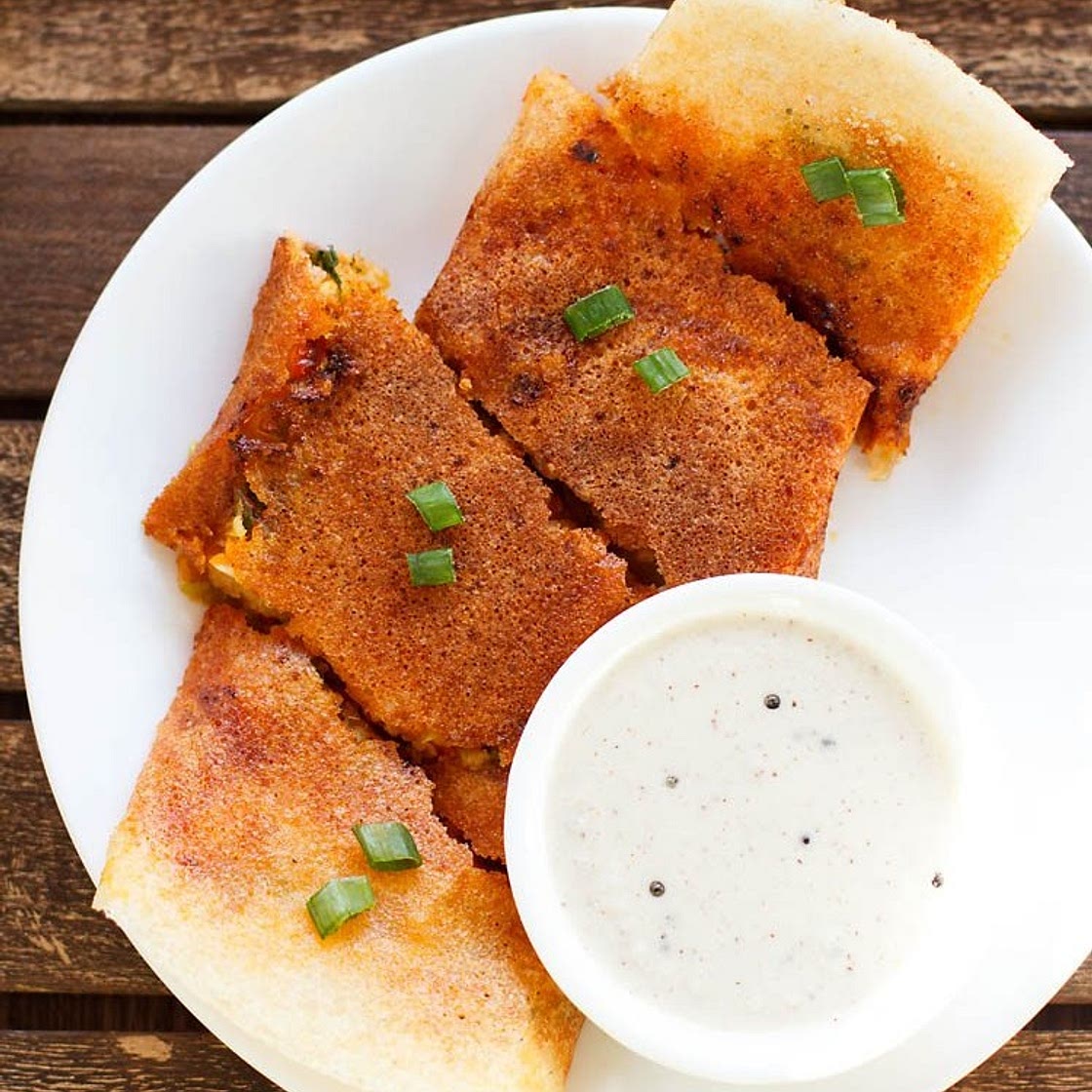 Schezwan Dosa Recipe (Indian Chinese Style)