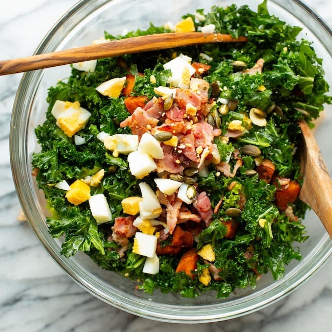 Sweet Potato Kale Breakfast Salad