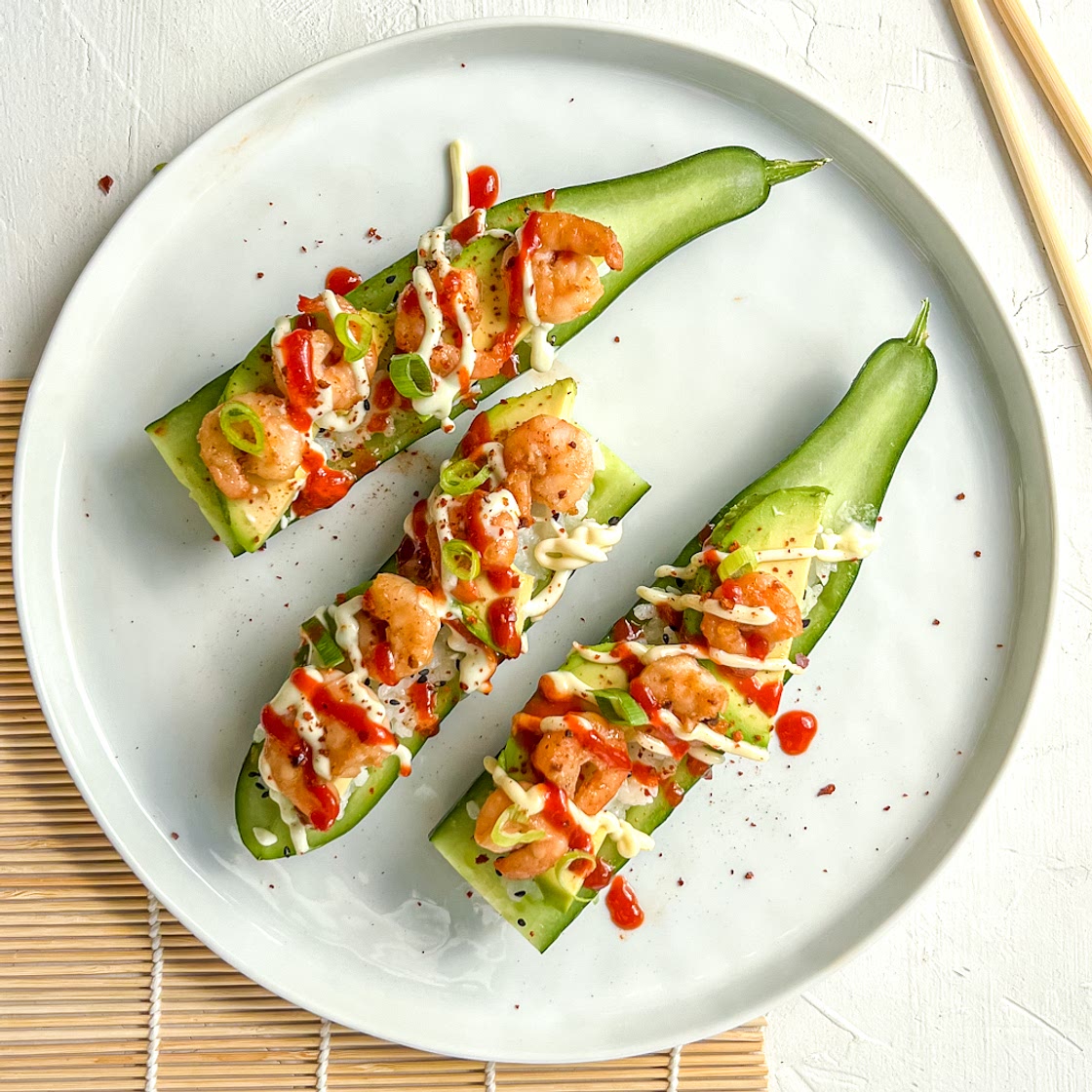 Shrimp Cucumber Boats