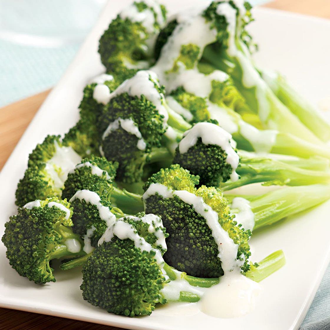 Broccoli with Creamy Parmesan Sauce