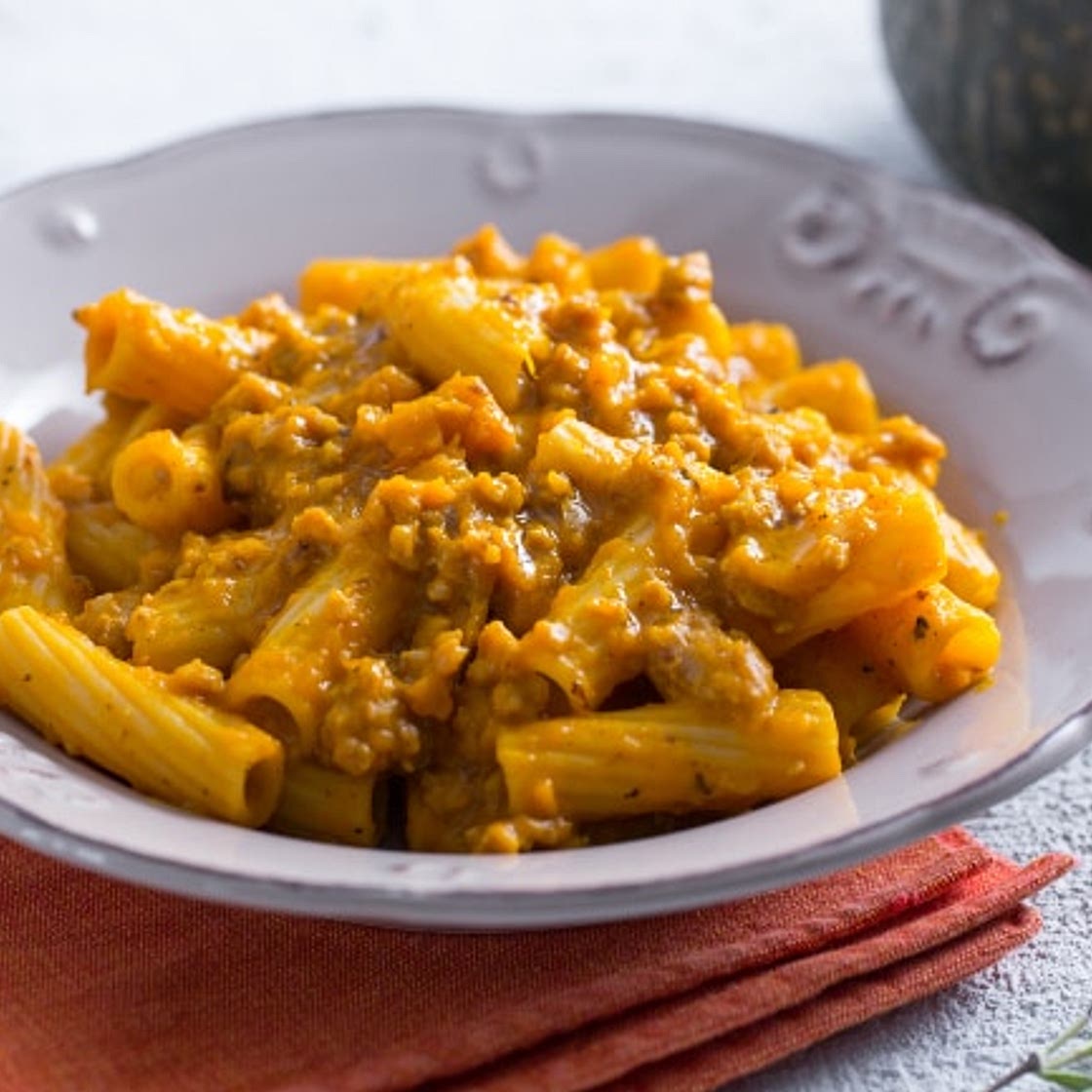 Pasta zucca e salsiccia