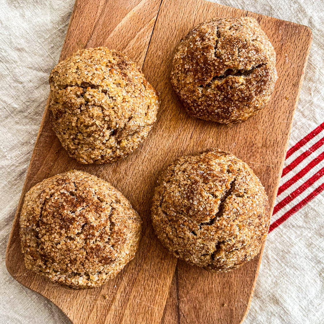 German Spelt Cinnamon Sugar Cookies