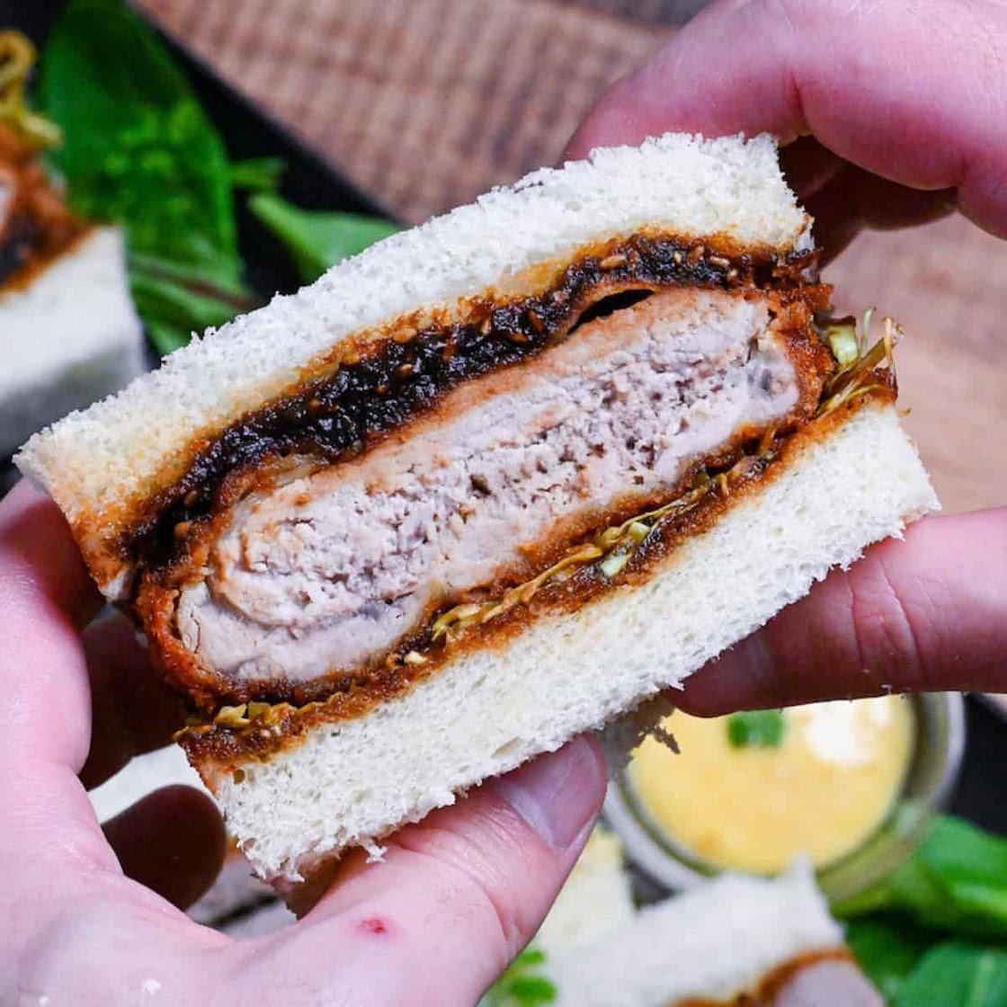 Pork Katsu Sando (Sandwich) with 2 Homemade Sauces