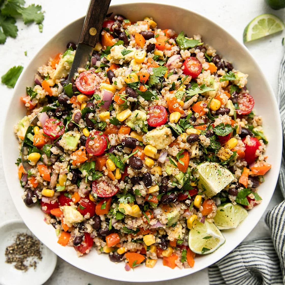 Chili-Lime Quinoa Black Bean Salad with Corn