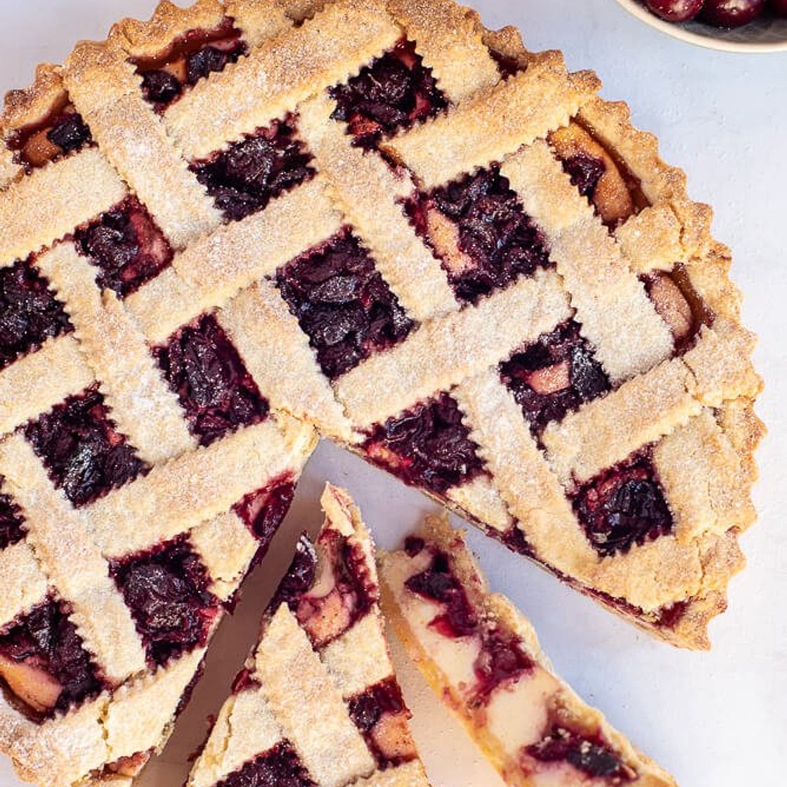 Sour Cherry Ricotta Tart