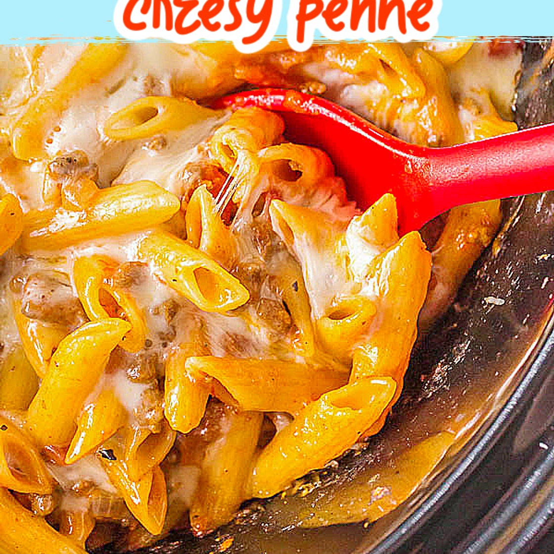 SLOW COOKER CHEESY PENNE