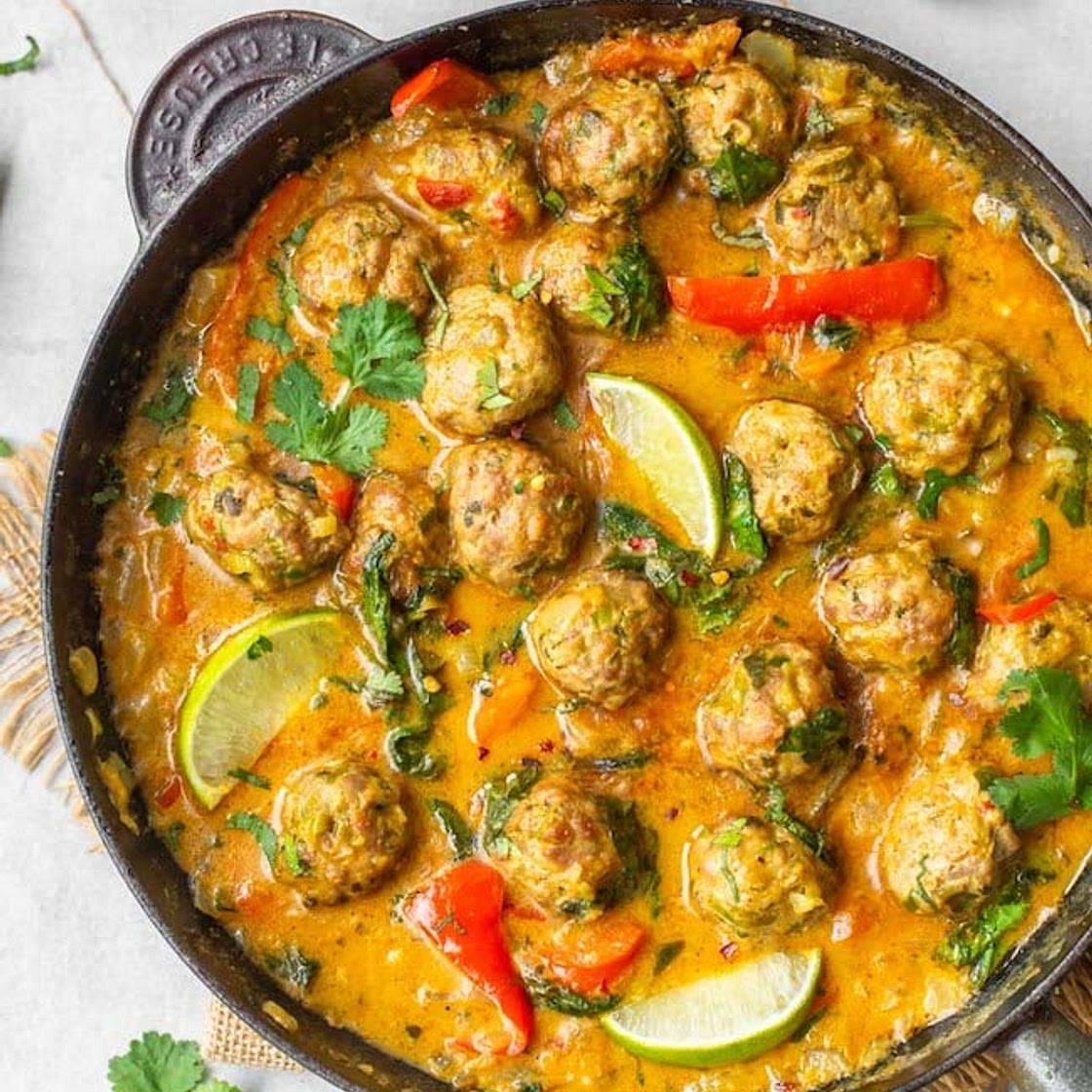 Coconut Curry Chicken Meatballs