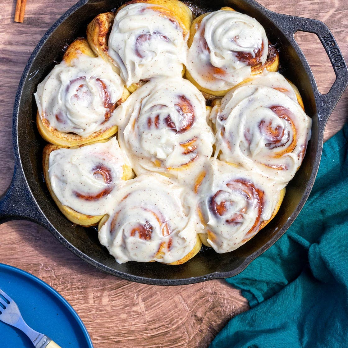 Sourdough Cinnamon Rolls with Brown Butter Cream Cheese Frosting