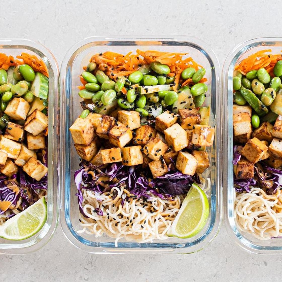 Summer Roll Bowl Meal Prep (high protein & vegan)