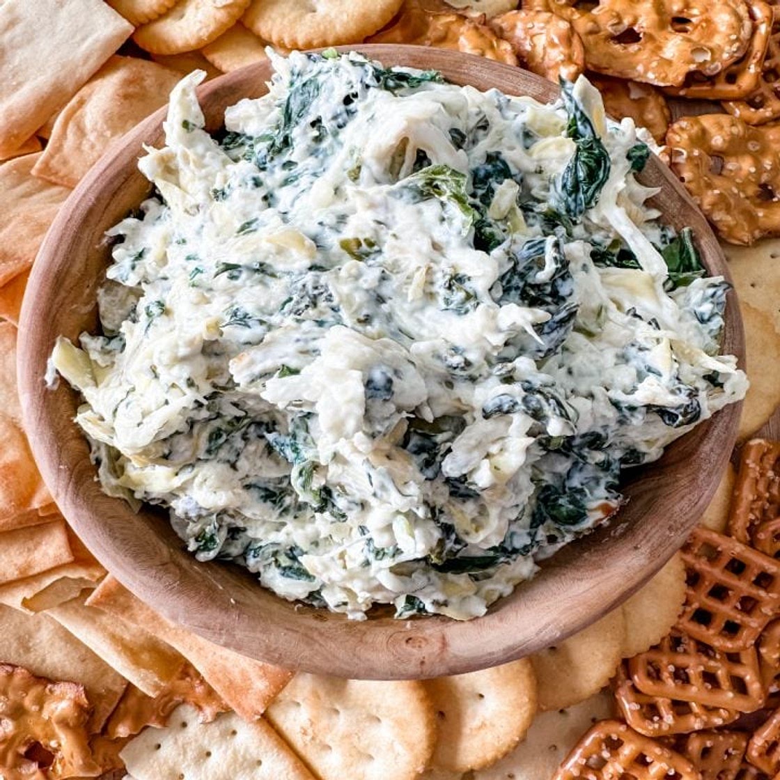 Low Point Slow Cooker Artichoke Spinach Dip