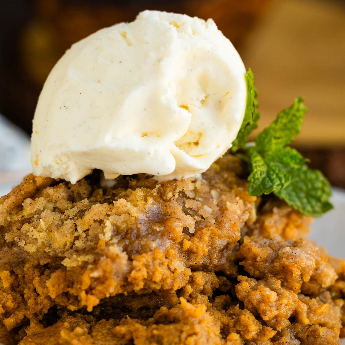 Crustless Pumpkin Pie Crumble