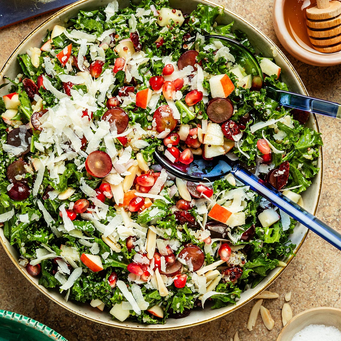 Festive Pomegranate Kale Salad