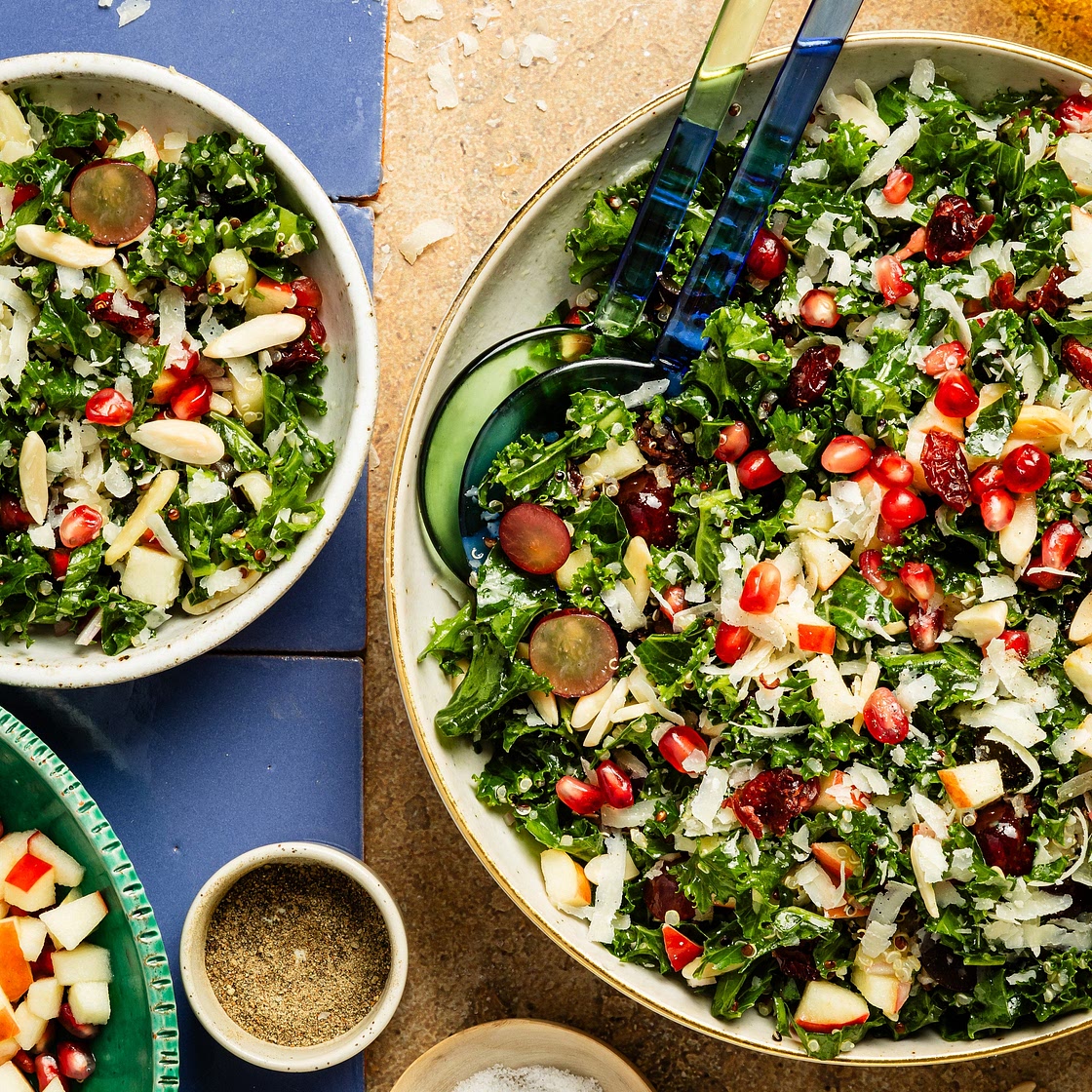 Festive Pomegranate Kale Salad