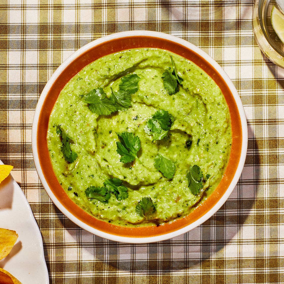 Roasted Tomatillo and Avocado Salsa