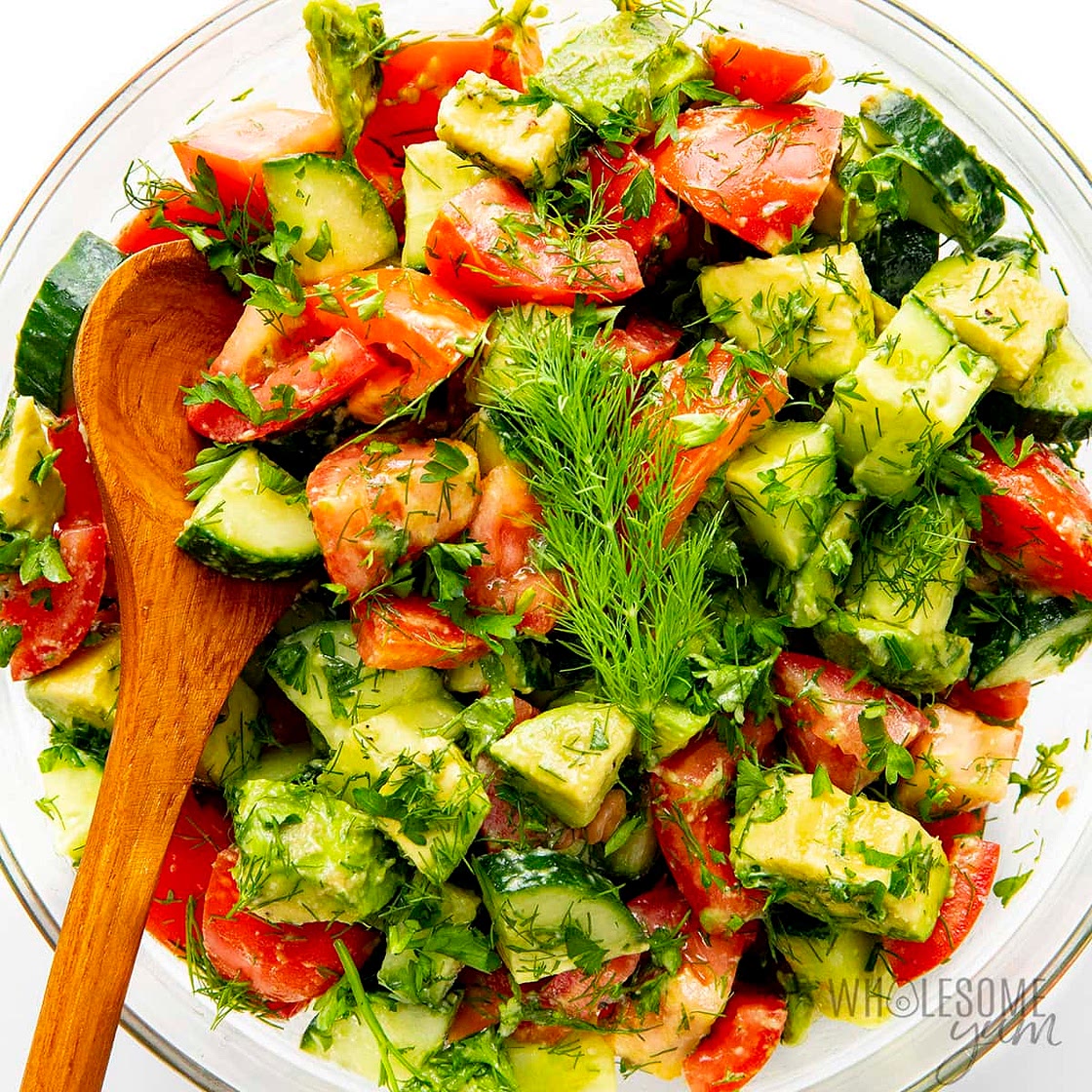Cucumber Tomato Avocado Salad