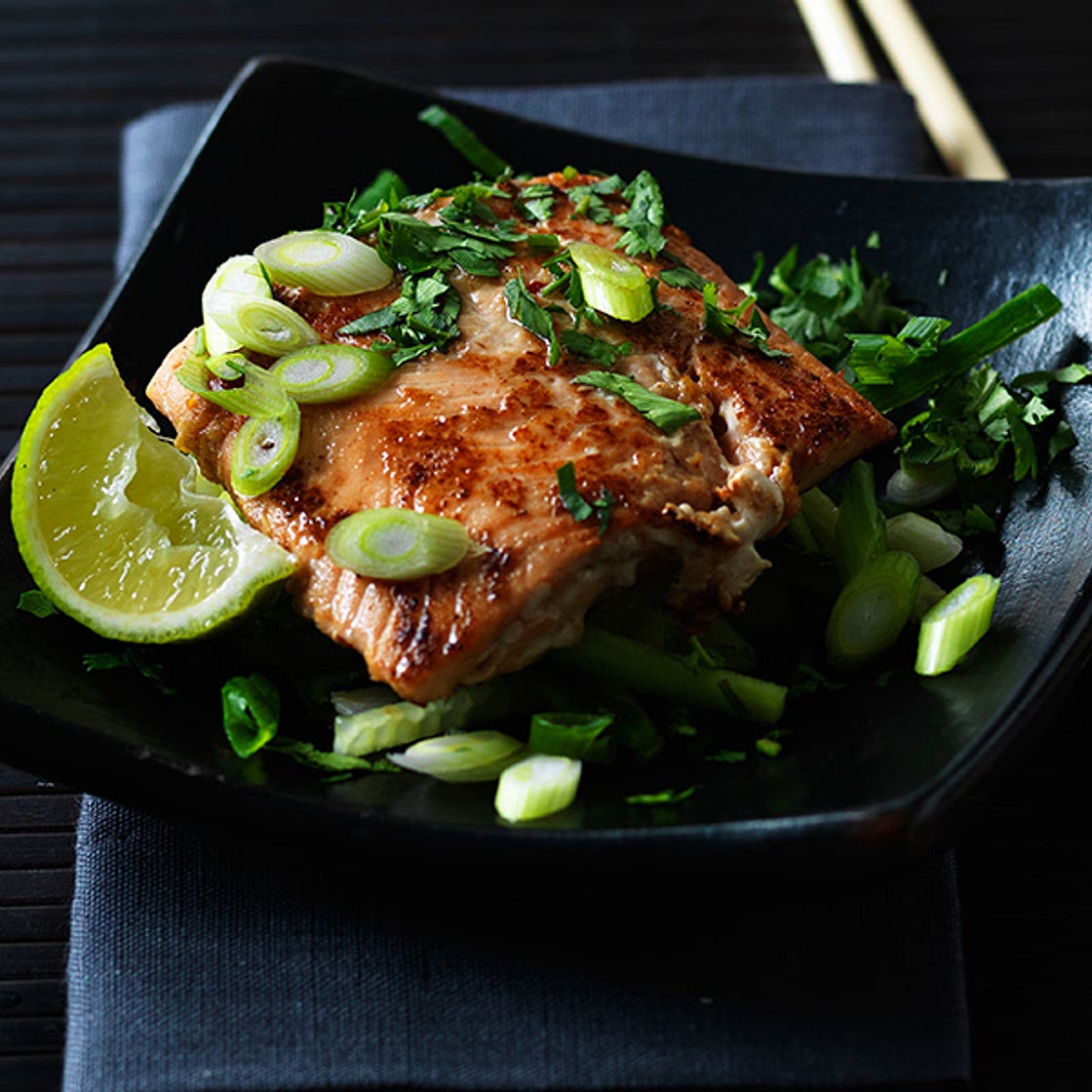 Asian salmon fillets