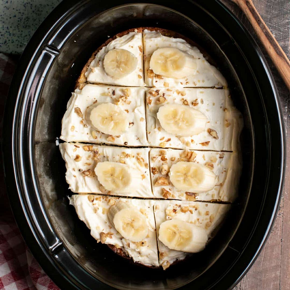 Slow Cooker Banana Nut Cake