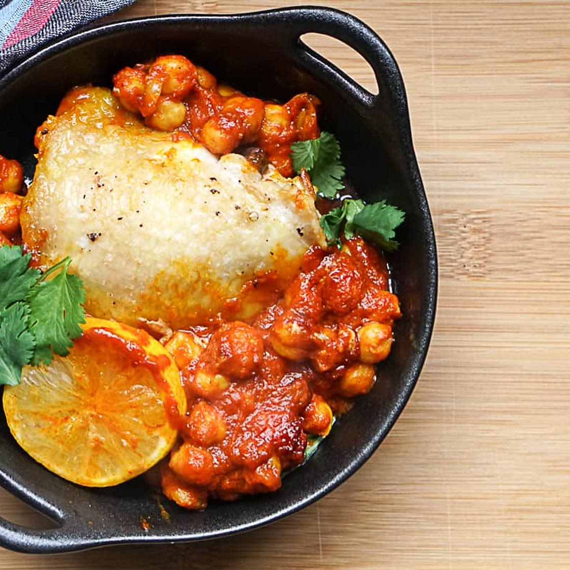 Moroccan Harissa Chicken With Chickpeas