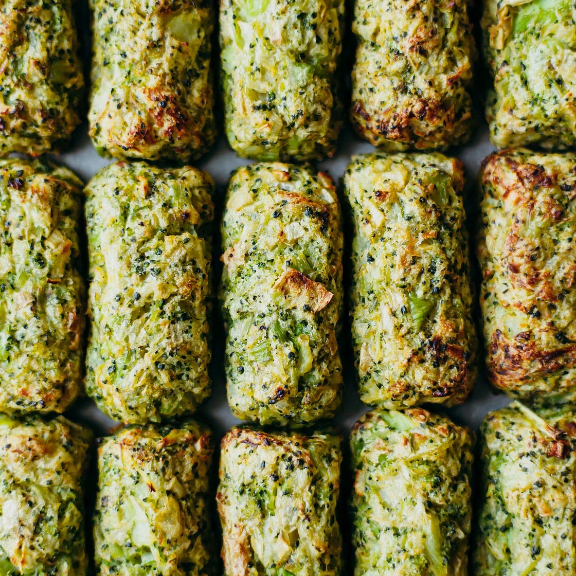 Low-Waste Broccoli Tater Tots