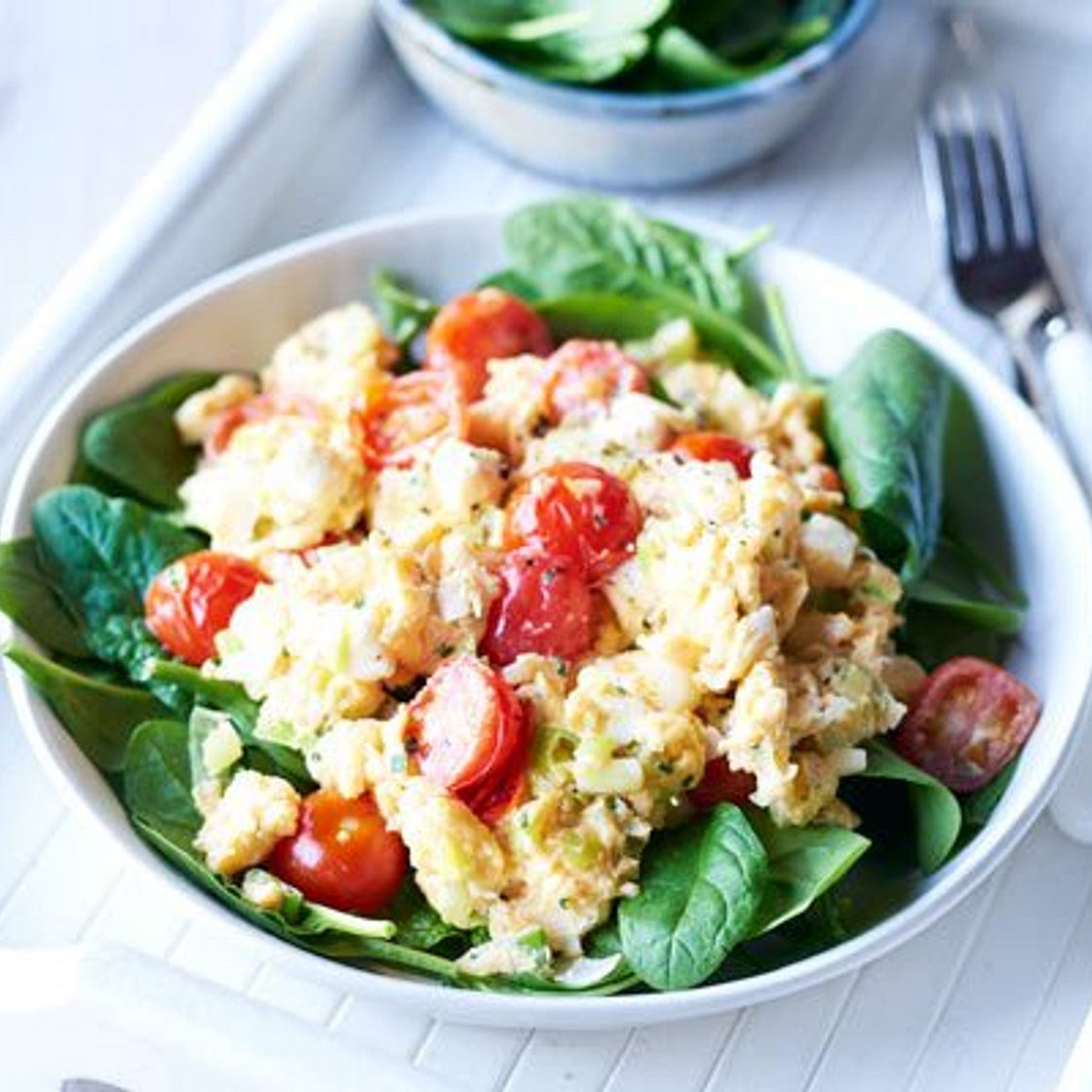 Scrambled egg & feta hash