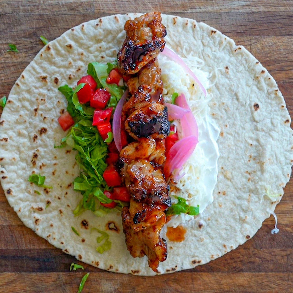 Honey Chipotle Glazed Chicken Kebabs