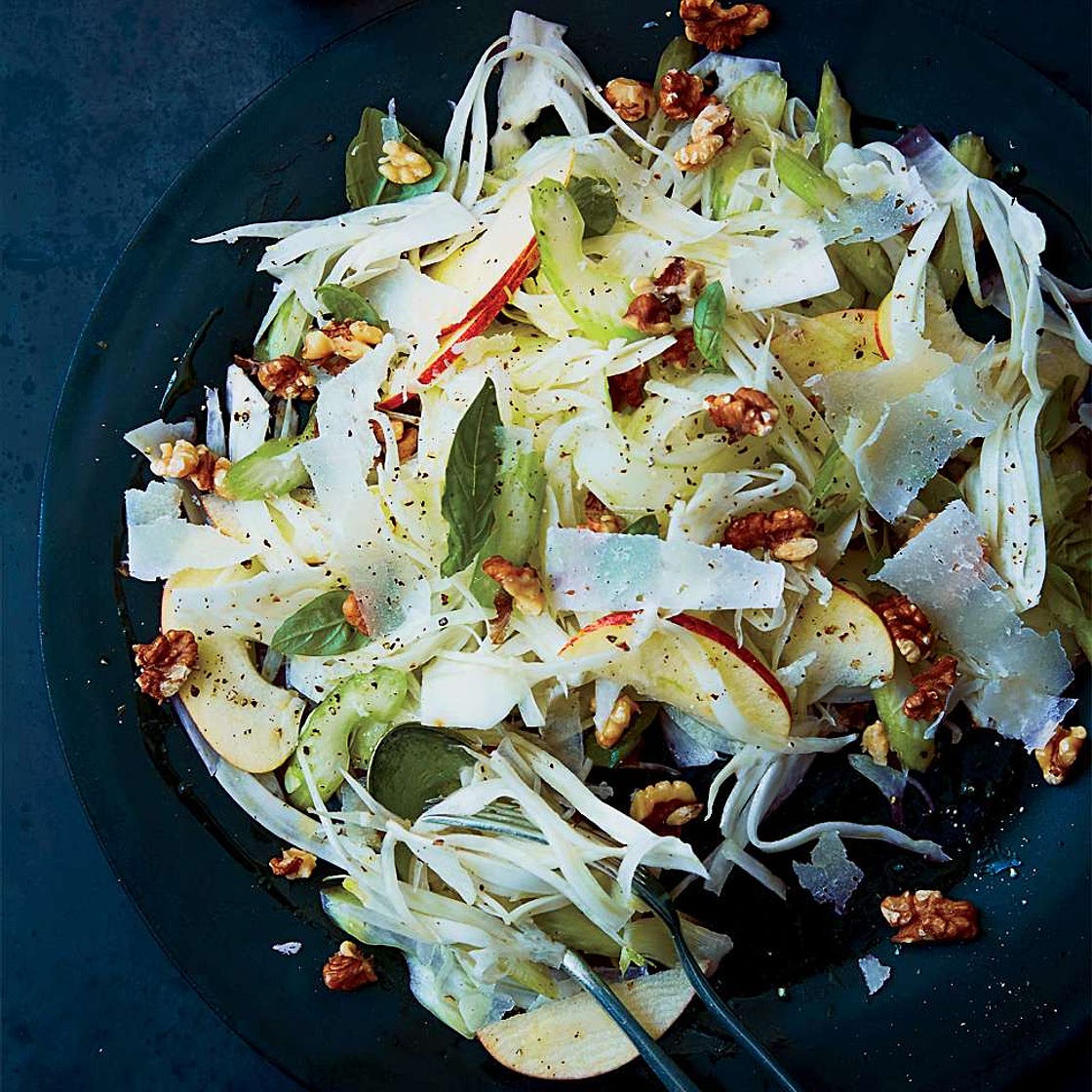Celery, Fennel and Apple Salad with Pecorino and Walnuts
