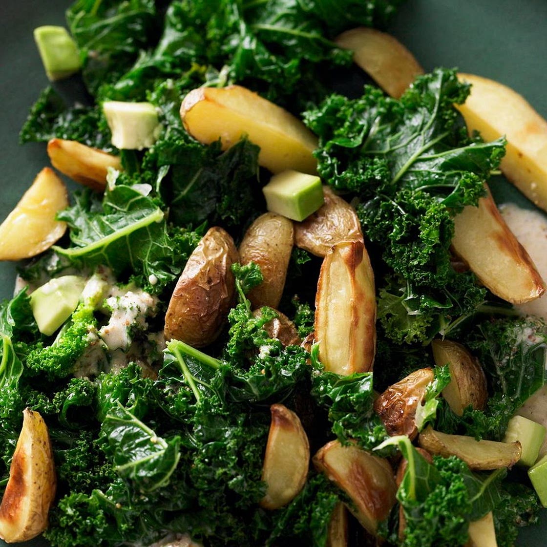 Lauwarmer Grünkohlsalat