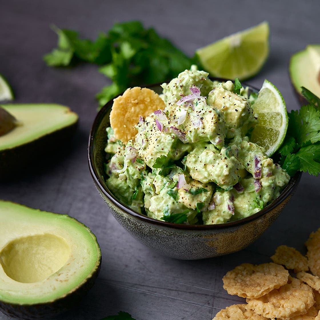 Cheese Crisps and Chunky Guacamole