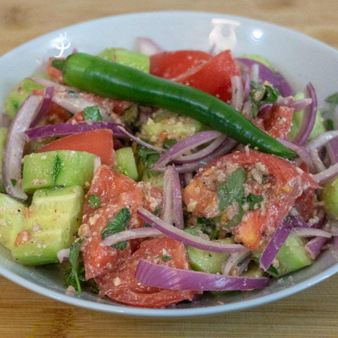 Georgian Salad with Walnut Dressing