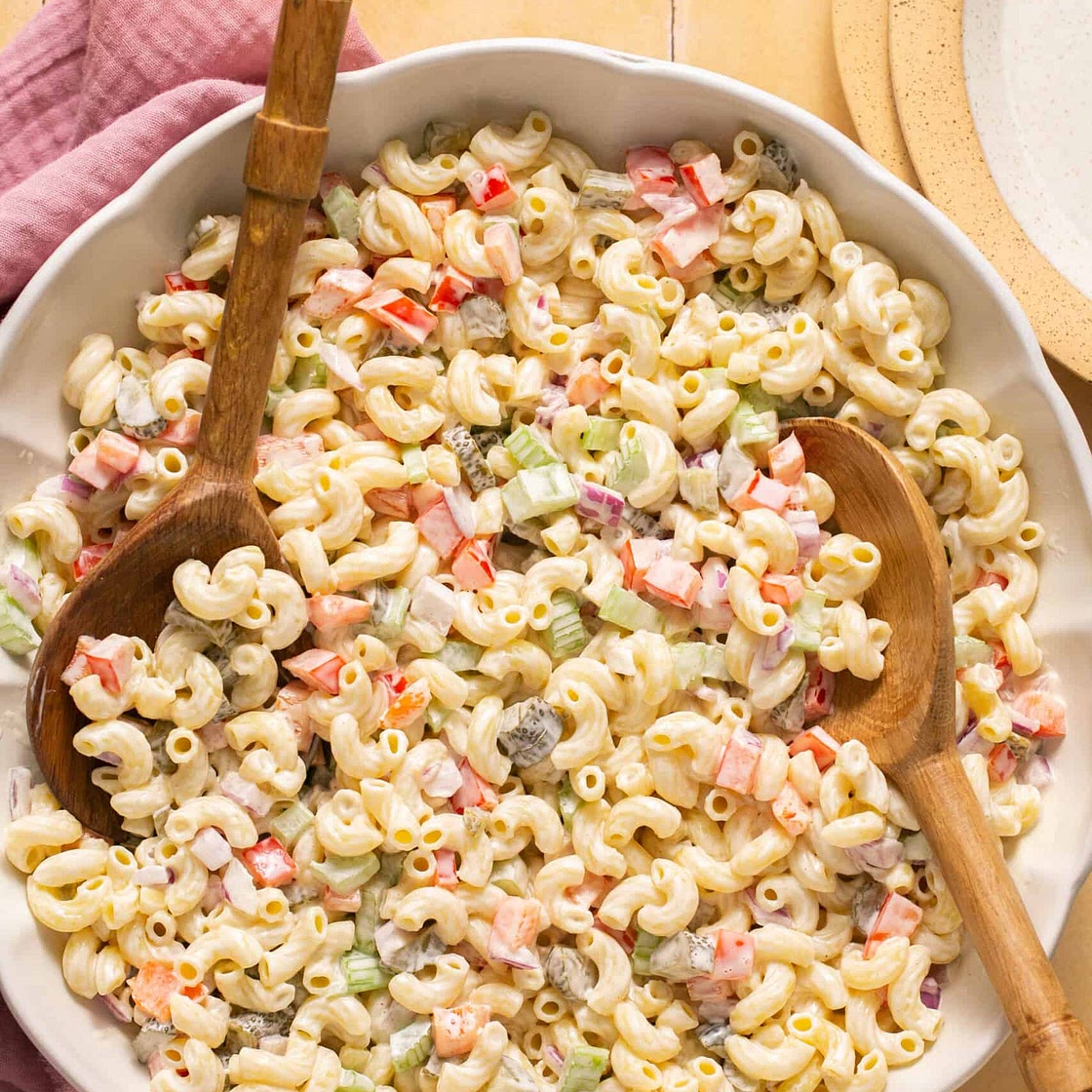 The Best Healthy Macaroni Salad (Deli Style!)