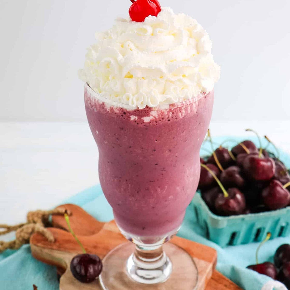 4 Ingredient Creamy Cherry Milkshake Recipe