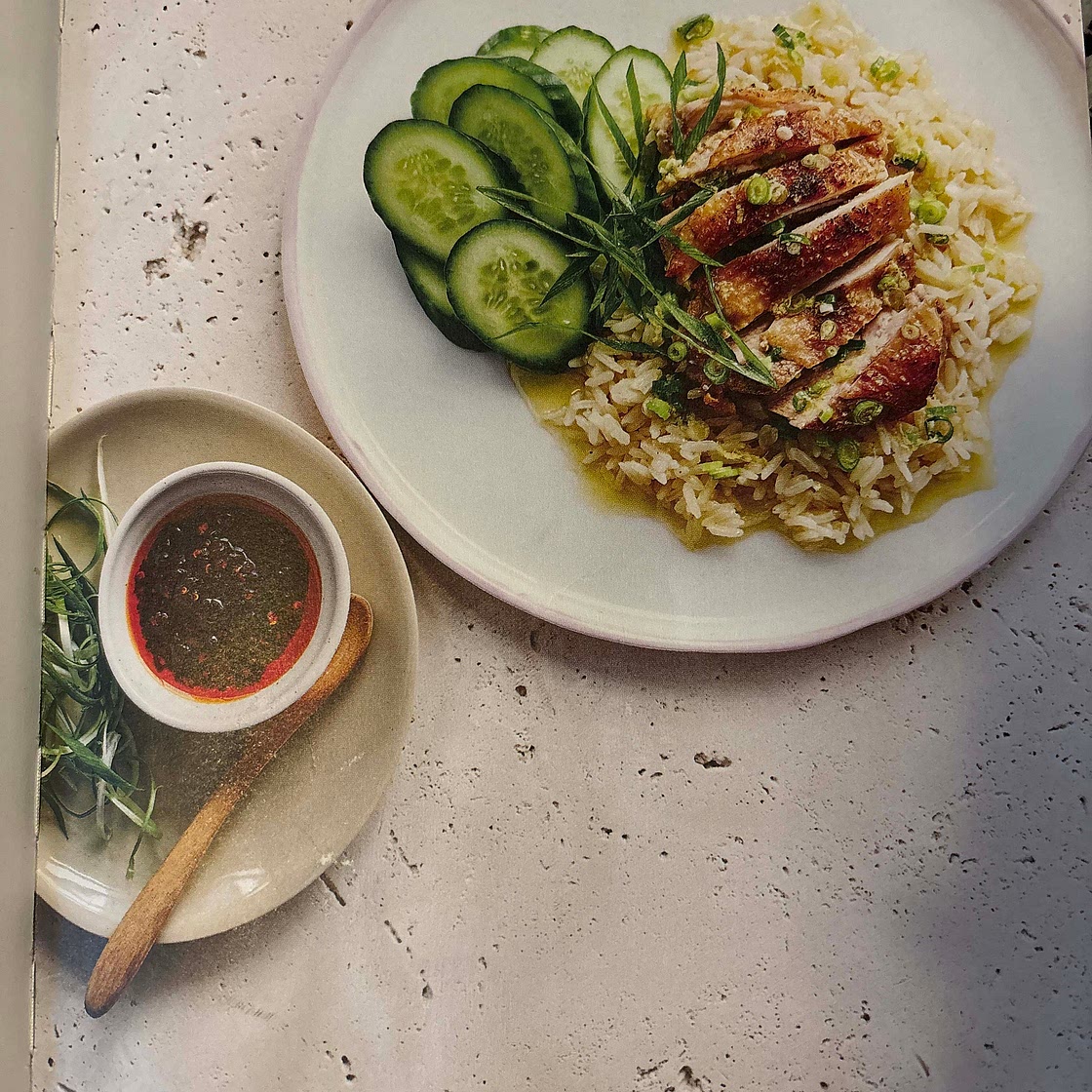 One pan ginger-shallot chicken and rice 