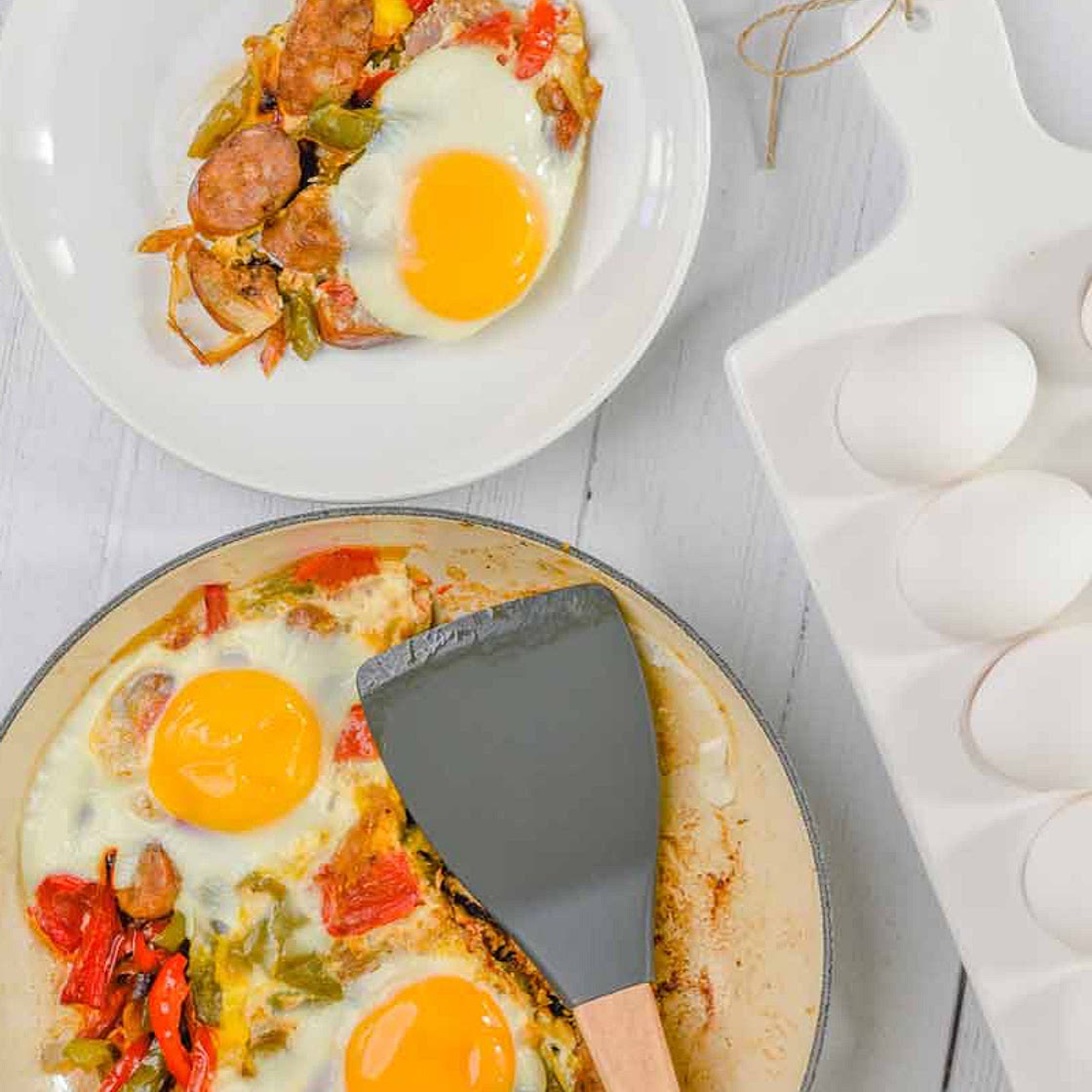 Easy Breakfast Sausage and Peppers Skillet