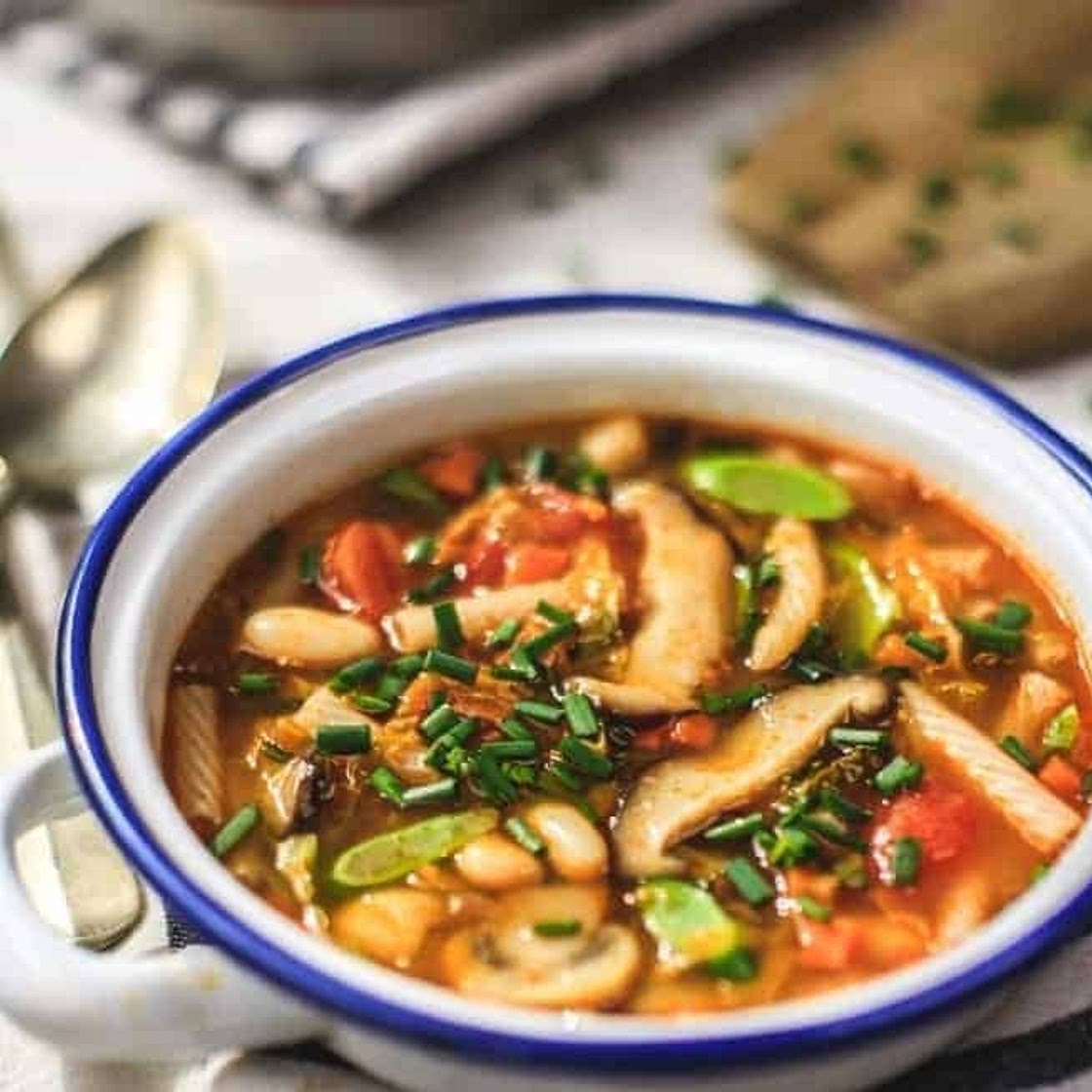 Shiitake & Mac Minestrone Soup