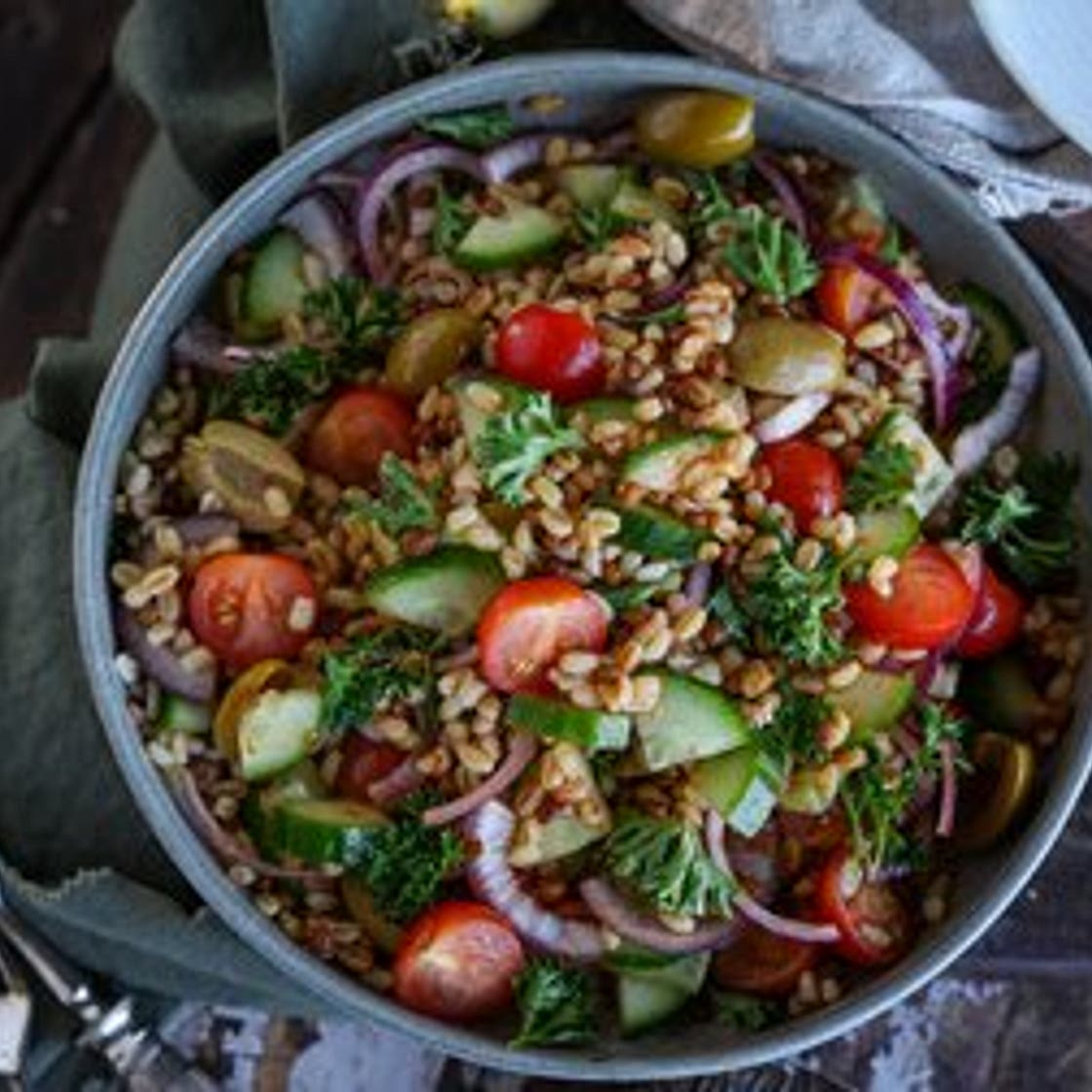 Easy Bulgur Salad in a Jar
