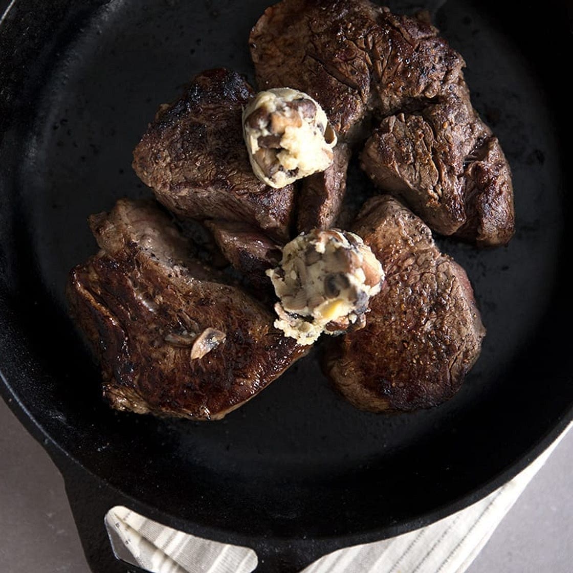 Tenderloin Steaks with Compound Butter