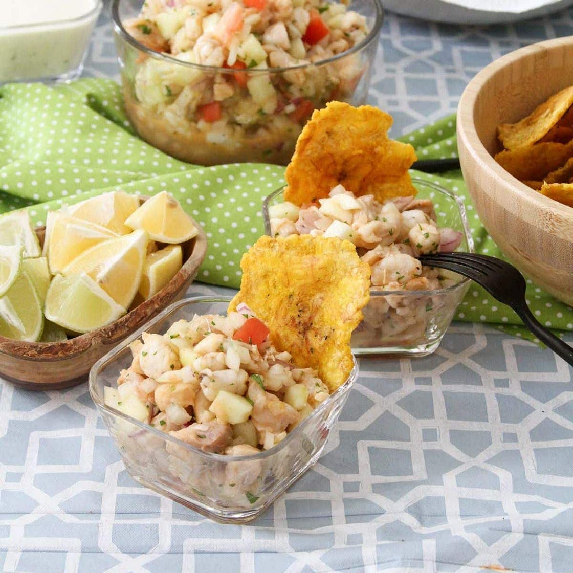 Pescado y Camarones Ceviche, Grouper and Shrimp Ceviche