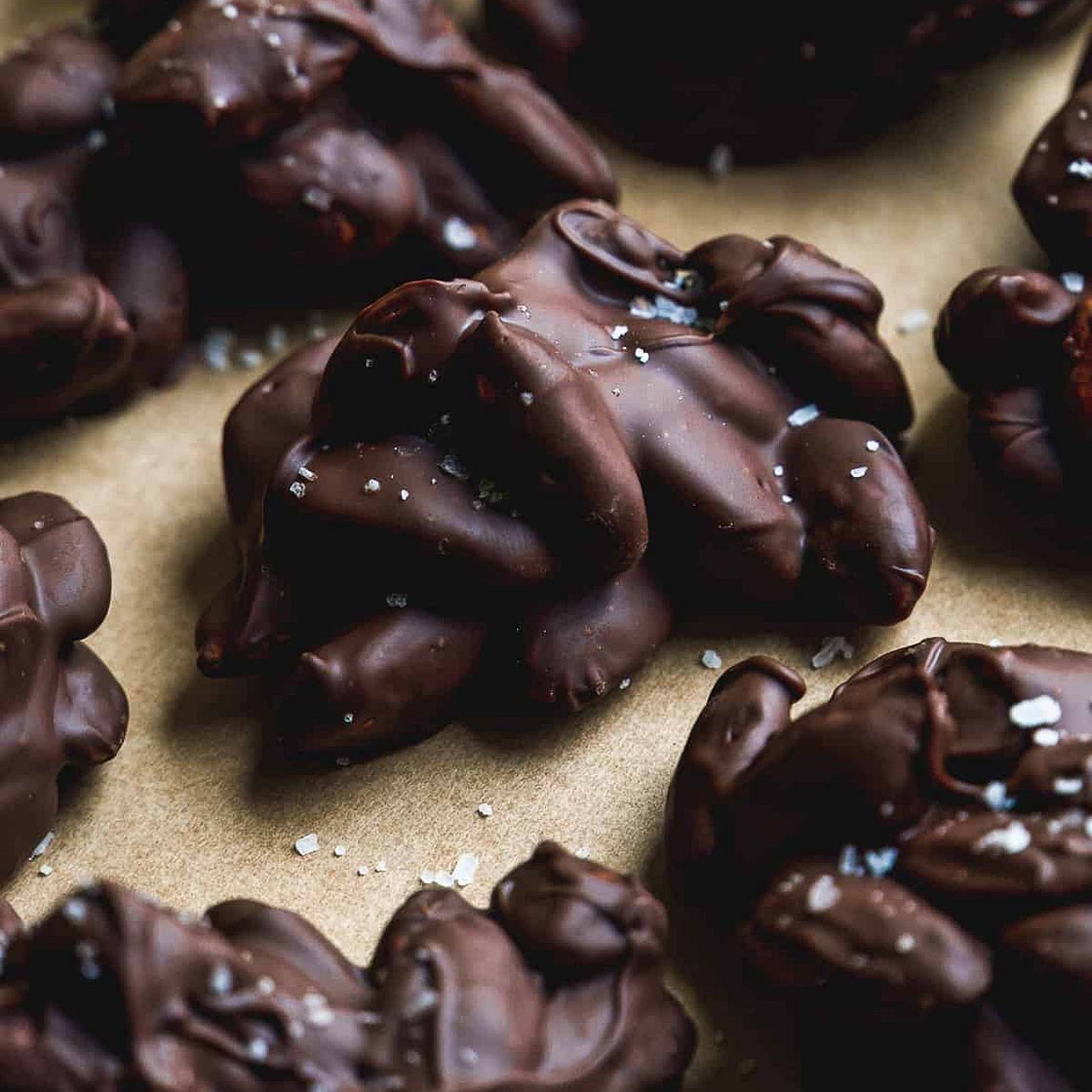 Dark Chocolate Sea Salt Almond Clusters