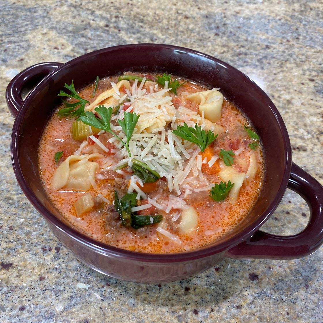 Sausage Tortellini Soup - Slow Cooker